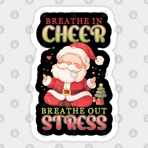 Breathe in Cheer, Breathe Out Stress Sticker by creative